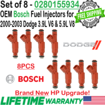 BRAND NEW Bosch OEM x8 HP Upgrade Fuel Injectors for 2000 Dodge Durango ... - $593.99
