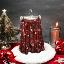 Sourpuss Clothing Christmas Reindeer Pinup Girl Swing Skirt Retro Size S... - £27.25 GBP