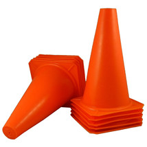 Qty 10 BRAND NEW ~ US SELLER ~ ORANGE CONES 9&quot; Tall Traffic Safety Training - £25.19 GBP