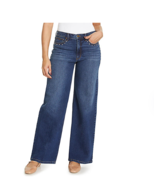 Nine West Studded High Rise Wide Leg Jean Dark Blue Wash Women&#39;s Sz. 2 NWT - $26.20