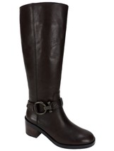 COACH Carolina Chestnut Brown Leather Tall Shaft Riding BOOTS sz 5.5 NEW - £148.47 GBP
