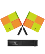 Great Call | Soccer Referee Flag Pro Set Assistant Linesman Yellow Orang... - £12.57 GBP