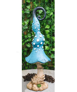 Enchanted Fairy Garden Blue Spotted Crooked Toadstool Mushroom Figurine ... - $755.65 MXN