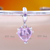 2023 Mother&#39;s Day Release 925 Silver Pink Family Tree &amp; Heart Dangle Charm With  - £13.38 GBP