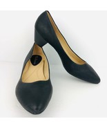 CL By Chinese Laundry 10 M Black Leather Pumps Shoes Lower Block Heel - £39.17 GBP