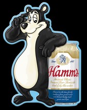 Hamm&#39;s Beer Logo Die Cut Embossed Bar Garage Advertising Retro Metal Tin Sign - £12.65 GBP