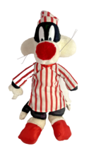 Vintage 1998 Wb Looney Tunes Sylvester Cat In Pajamas Nightgown 18” Plush - £11.23 GBP