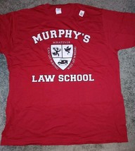 Port &amp; Company Murphy&#39;s Law School Novelty T-Shirt Red Short Sleeve Funn... - $30.00