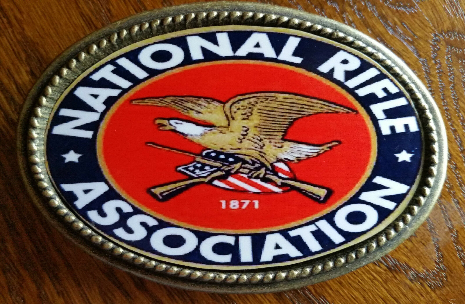 NRA - National Rifle Association  EpoxyPhoto  Buckle -NEW - $17.77