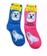 GREAT PYRENEES Dog Socks Novelty Dress Casual SOX Puppy Pet Foozys 2 Pai... - £9.70 GBP