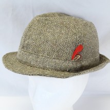 Blarney Wool Tweed Fedora Hat Handmade from Ireland 7 1/2 GREAT CONDITION - £50.88 GBP