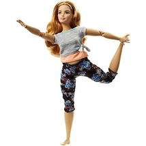 Barbie Made to Move Dolls with 22 Joints and Yoga 22 inches, Multicolor - £80.75 GBP