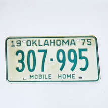 1975 United States Oklahoma Base Mobile Home License Plate 307-995 - £14.78 GBP