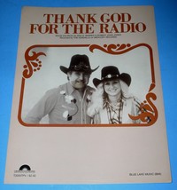 The Kendalls Sheet Music Thank God For The Radio Vintage 1983 Blue Lake Music - £11.79 GBP