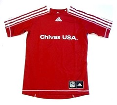 Chivas USA MLS Club Deportivo Adidas Soccer Jersey Red w/ White Shirt Youth XS - £15.77 GBP
