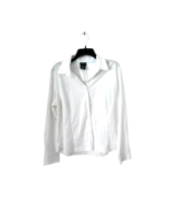 George White Stretch Button Down Shirt Women’s Plus XXL Long Sleeve Coll... - $15.59