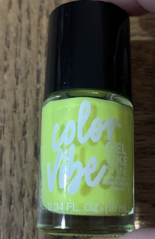 Color Vibe Gel Like Shine Nail Polish "Highlighter" 0.34 oz-Brand New-SHIP 24 HR