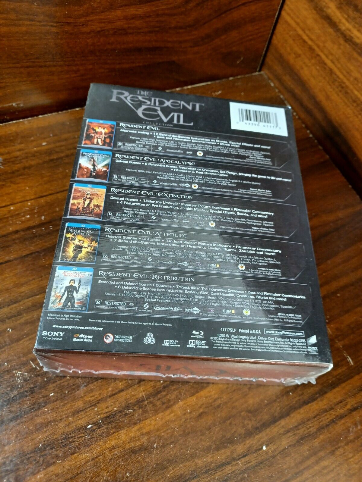The Resident Evil Collection (Blu-ray Boxset) Slipcover-NEW-Free Box Shipping Item image 7