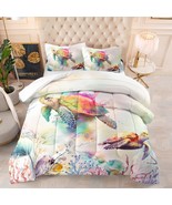 Sea Turtle Comforter Set Twin Size,Tie Dye Ocean Turtle Bedding Set For ... - $67.99