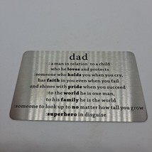 Dad Gift Card Father&#39;s Day Wallet Credit Card Size Metal Keepsake - £7.79 GBP