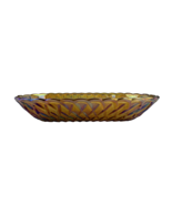 Vintage Carnival Glass Serving Tray Basket Weave Bread Bowl Marigold Can... - $25.91 CAD
