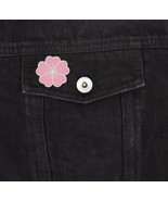 Cherry Blossom Flower Hard Enamel Lapel Pin - $5.00