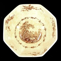 Mason&#39;s Watteau Brown 7&quot; Octagonal Vegetable Bowl England Ironstone Chin... - $565.47 MXN