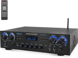 Pyle Stereo Receiver Amplifier For Home Audio Theater, Bluetooth, Led Vol. - £122.63 GBP