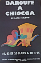 Baroufe a Chiogga - Original Poster - Carlo Goldoni - St Louis Gonzague - 80&#39;s - $125.09