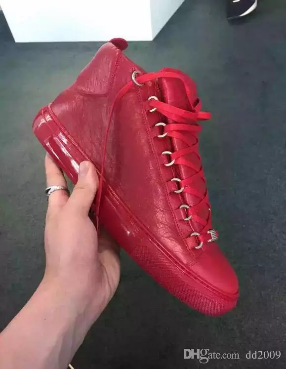 Arena Men High Top Sneakers Luxury Brand Genuine Leather Lace-up Casual ... - $267.54 CAD