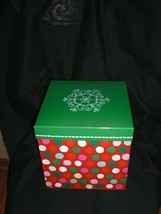 Empty Christmas/Holiday Polka Dot Gift Box 9 1/4&quot; x 9 1/4&quot; x 9 1/4&quot; New - $8.99
