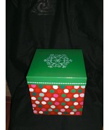 Empty Christmas/Holiday Polka Dot Gift Box 9 1/4&quot; x 9 1/4&quot; x 9 1/4&quot; New - $8.99