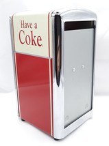 Have A Coke Coca-Cola Metal Napkin Holder Paper Napkin Dispenser Vintage 1992 - £11.93 GBP