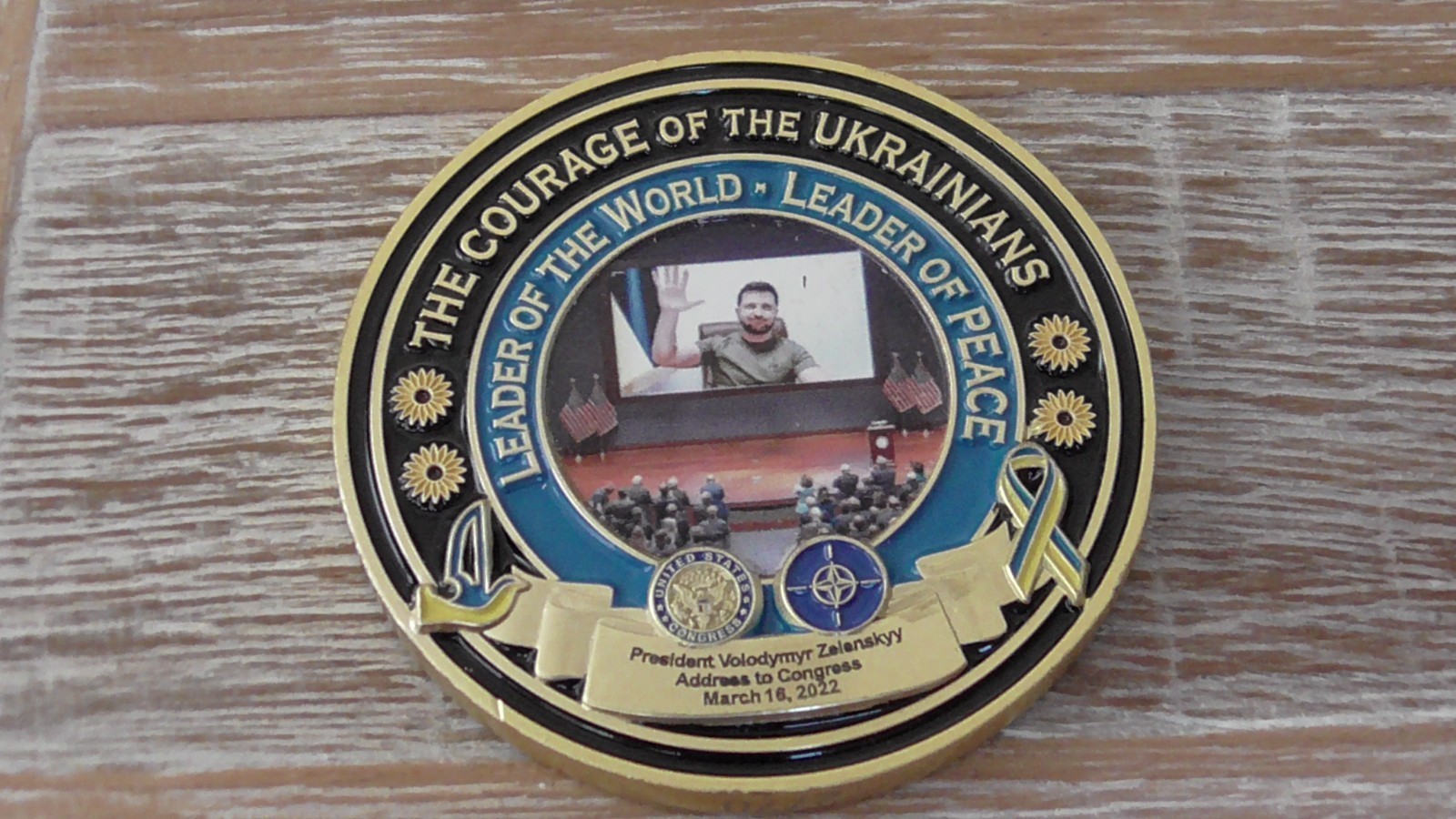 POTUS Biden Volodymyr Zelenskyy Address To Congress 2022 Challenge Coin - $24.74