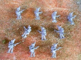 Lot: 10 French Napoleonic Infantry Adv, 15mm Military Miniatures Vintage Wargame - £7.11 GBP