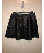 NEW American Eagle Womens SZ 10 Faux Vegan Leather Mini Skirt Black Wais... - £11.66 GBP