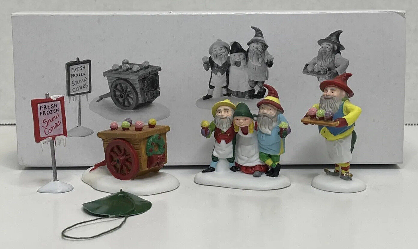 Department 56 Heritage Christmas Village Collection SNOW CONE ELVES Set ... - $21.04