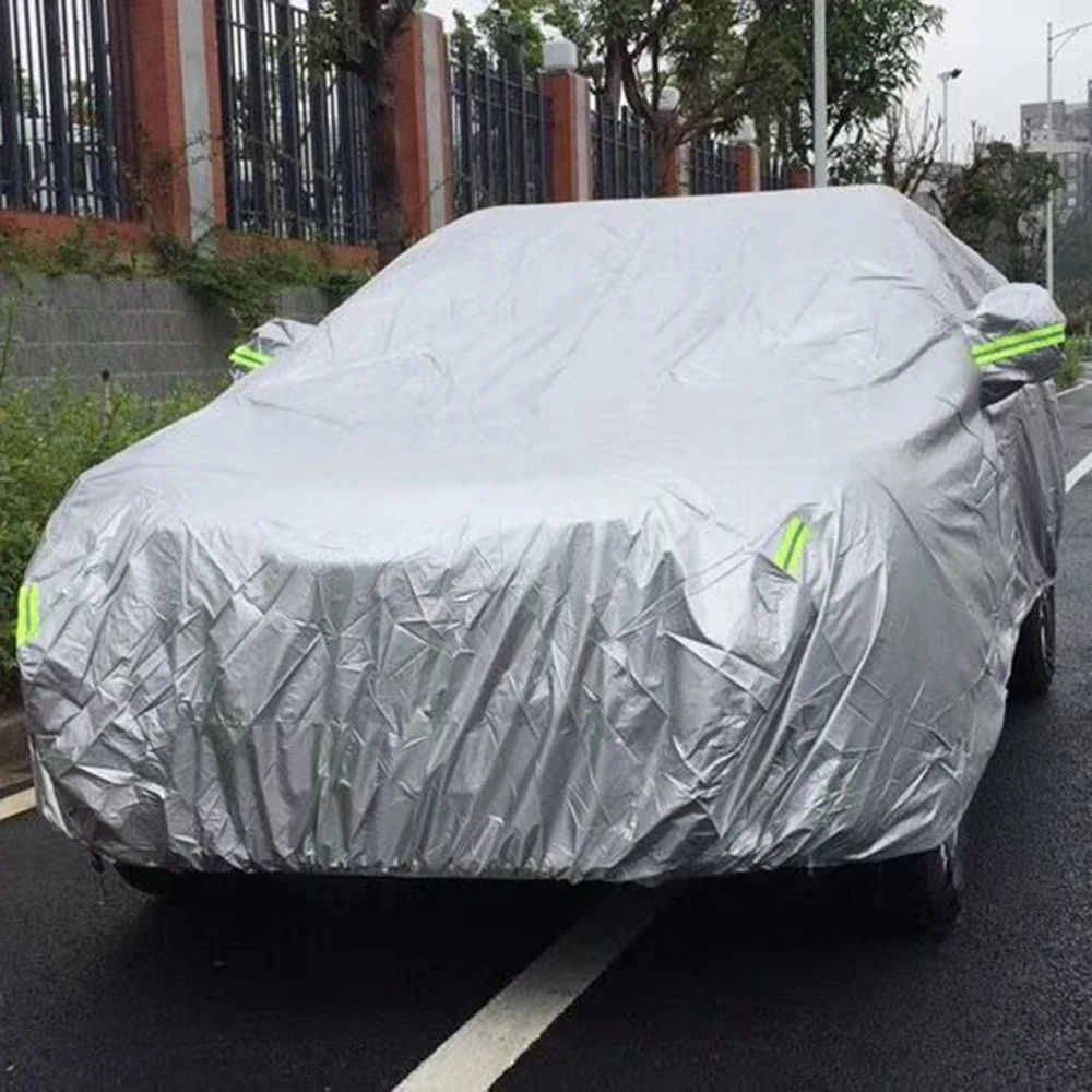 Universal Indoor Outdoor Car Cover Full Sedan Covers with Reflective Strip - £26.42 GBP+