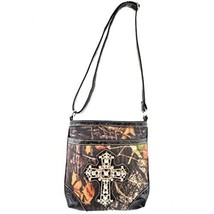 Western Camouflage Rhinestone Cross Womens Purse Cross Body Handbags Mes... - £15.73 GBP