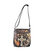 Western Camouflage Rhinestone Cross Womens Purse Cross Body Handbags Mes... - $19.99