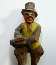 Charles Dickens ANRI Sam Weller Vintage Hand Carved Wood Figure 1920s Sh... - £44.58 GBP