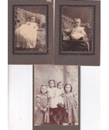 3 Antique Cabinet Cards Emen Hertslet Corning Kansas KS Babies Children - £3.16 GBP