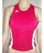 New Balance Tank Activewear Workout Sleeveless Women&#39;s Top - Red/White XXS - £13.23 GBP