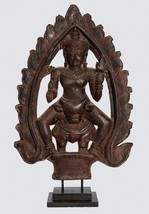 Antique Khmer Style SE Asia Wood Bas Relief Nandi &amp; Shiva Statue - 105cm/42&quot; - £2,455.02 GBP