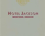 Hotel Jackson Menu Medford Oregon 1949 Home of Famous Pioneer Room  - £68.83 GBP