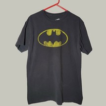 Batman Shirt Mens XL With Logo Black Short Sleeve Casual  - £11.71 GBP