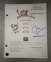 John DiMaggio &amp; Billy West Hand Signed Autograph Futurama Script COA - £98.32 GBP