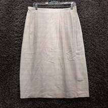 Vintage Leslie Fay Sports Wear Maxi Skirt Women 16 Beige Grandmacore Zip Up - £6.76 GBP