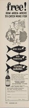 1954 Print Ad Old Forester Kentucky Bourbon Whsikey Fishing Almanac Loui... - $15.28