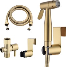 Brushed Gold Bidet Sprayer For Toilet, Senhozi Stainless Steel, Feminine Wash. - £40.11 GBP